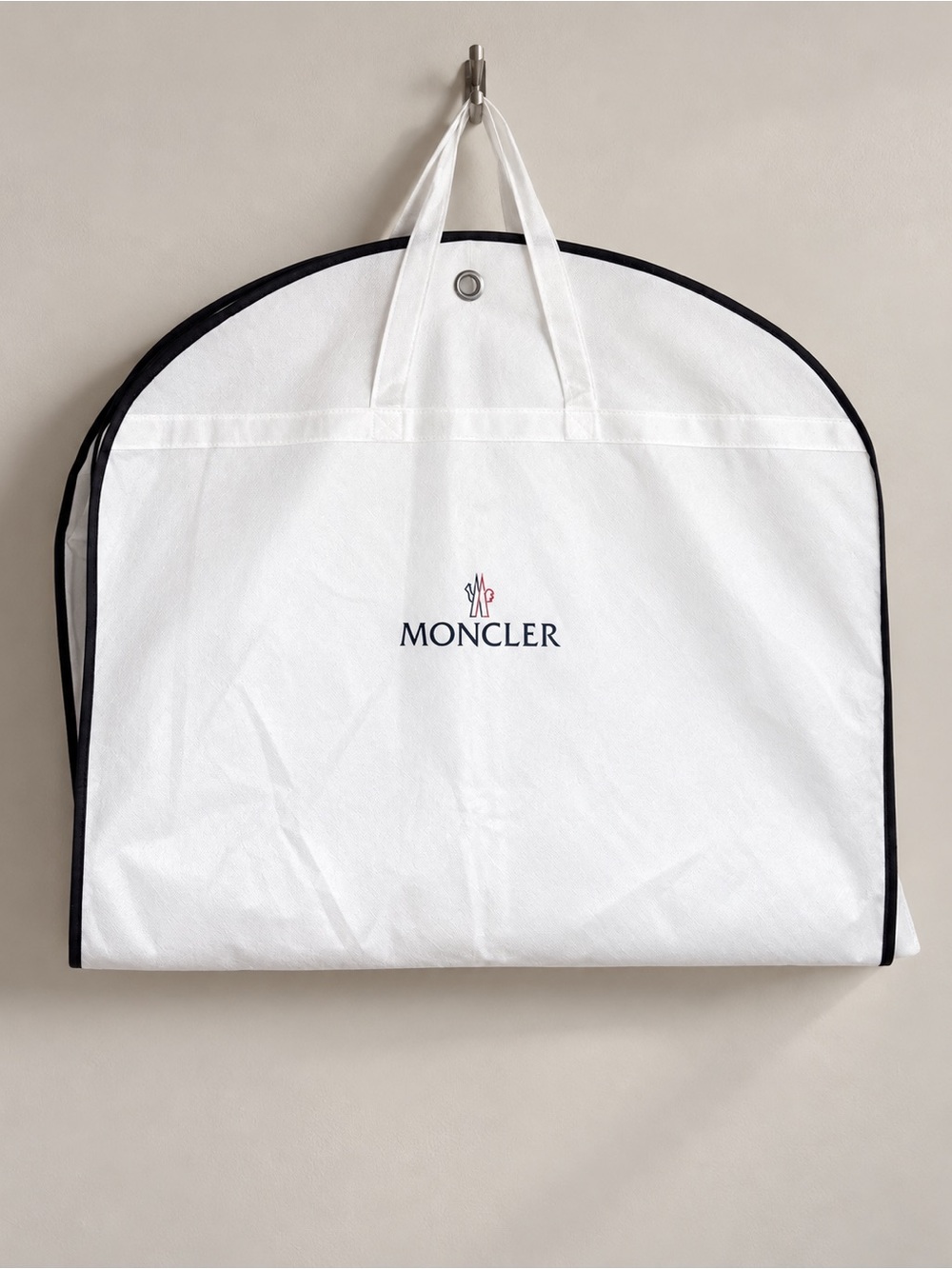 Moncler White Garment Bag Travel Storage Cover 26 x 44